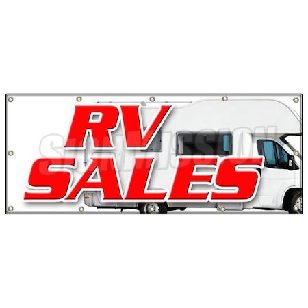 Signmission RV SALES BANNER SIGN new used reconditioned motorhome financing sale B-120 Rv Sales
